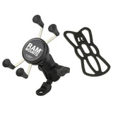 RAM Mount 9mm Angled Base Motorcycle Mount wShort Double Socket Arm  Universal XGrip CelliPhone Cradle
