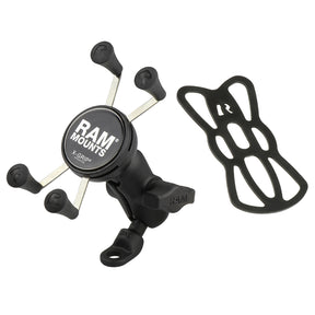 RAM Mount 9mm Angled Base Motorcycle Mount wShort Double Socket Arm  Universal XGrip CelliPhone Cradle
