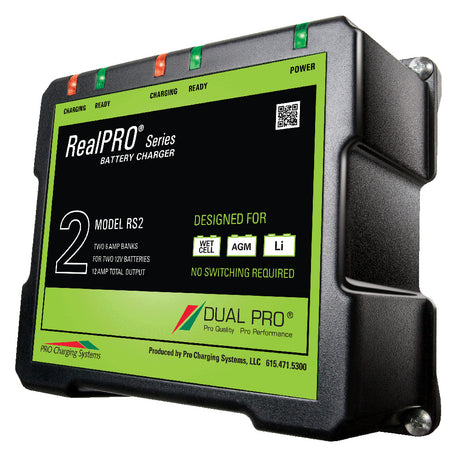 Dual Pro RealPRO Series Battery Charger  12A  26ABanks  12V24V RS2