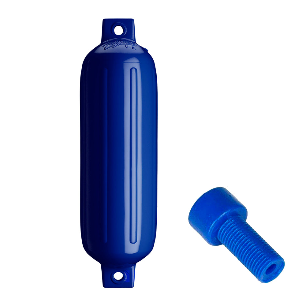 Polyform G4 Twin Eye Fender 65 x 22  Cobalt Blue wAdapter