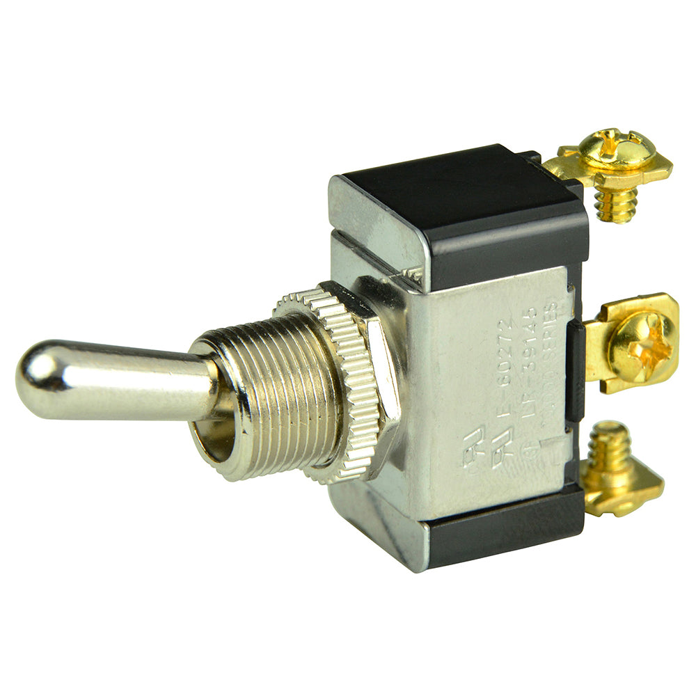 BEP SPDT Chrome Plated Toggle Switch  ONOFFON