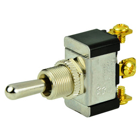 BEP SPDT Chrome Plated Toggle Switch  ONOFFON