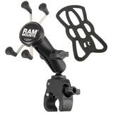 RAM Mount Small ToughClaw Base wDouble Socket Arm  Universal XGrip CelliPhone Cradle