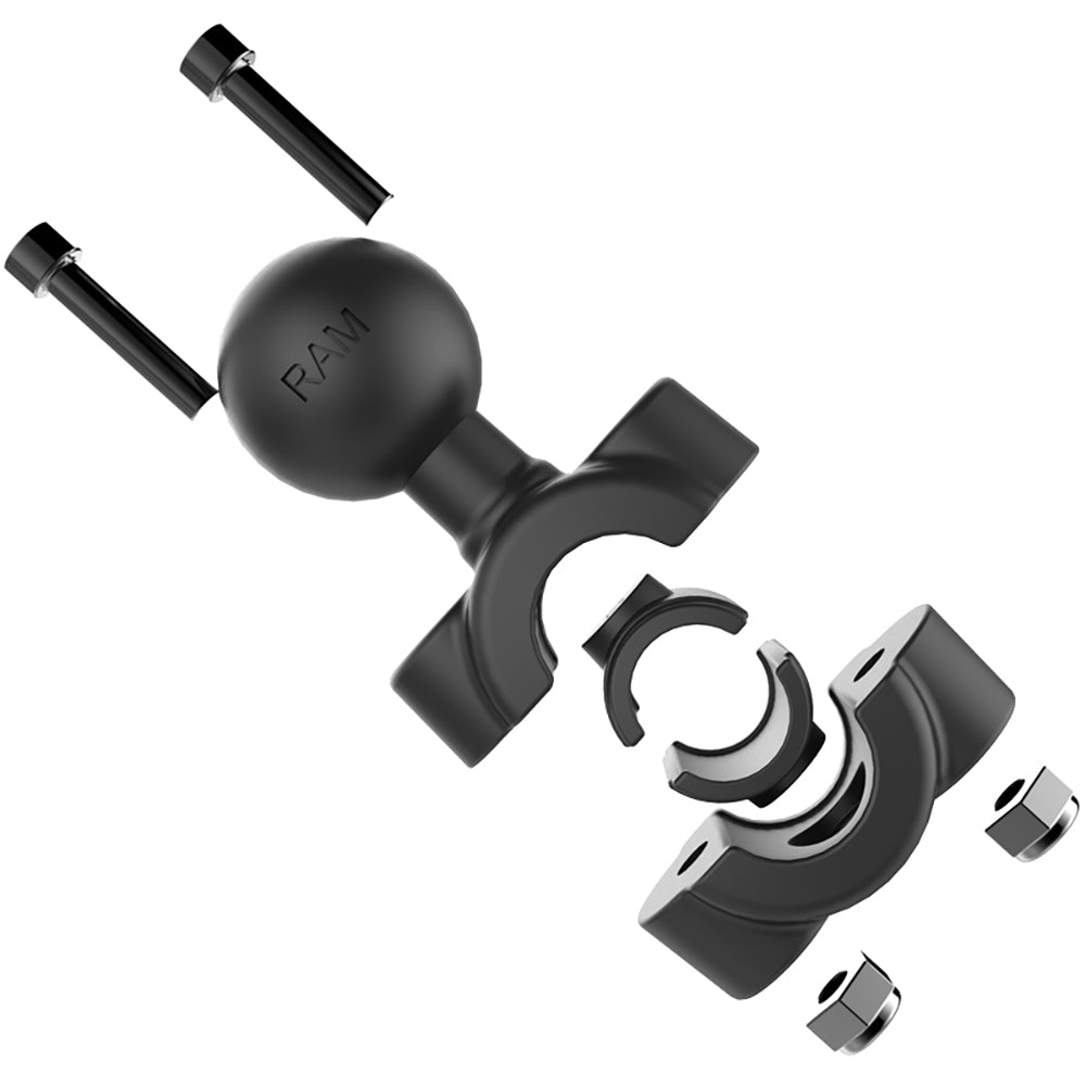RAM Mount RAM Torque 38  58 Diameter Mini Rail Base with 1 Ball Short Arm and XGrip for Larger Phones