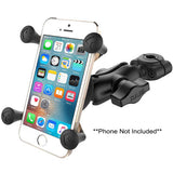 RAM Mount RAM Torque 38  58 Diameter Mini Rail Base with 1 Ball Short Arm and XGrip for Phones