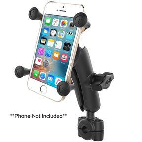 RAM Mount RAM Torque 38  58 Diameter Mini Rail Base with 1 Ball Medium Arm and XGrip for Phones