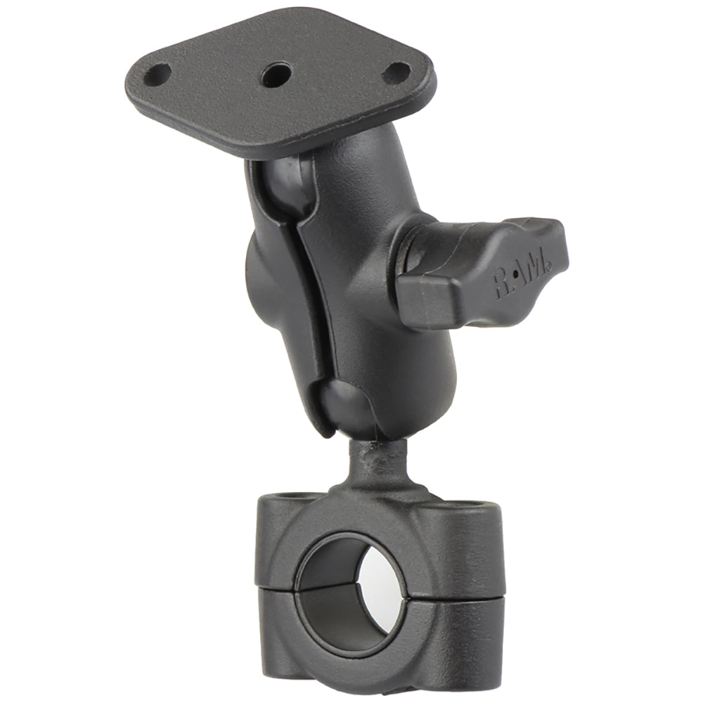 RAM Mount RAM Torque 34  1 Diameter HandlebarRail Base with 1 Ball SHORT Arm and Diamond Plate