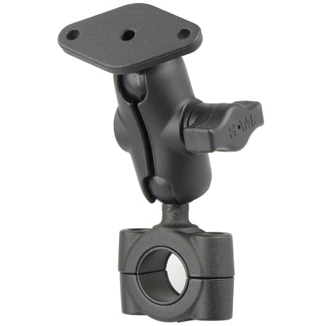 RAM Mount RAM Torque 34  1 Diameter HandlebarRail Base with 1 Ball SHORT Arm and Diamond Plate