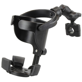 RAM Mount RAM Level Cup XL with Torque 34  1 Diameter Rail Base and Short Arm