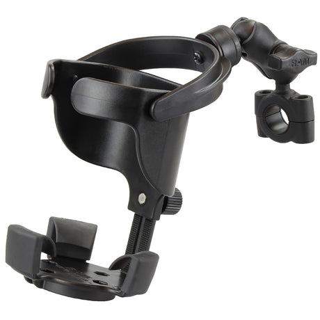 RAM Mount RAM Level Cup XL with Torque 34  1 Diameter Rail Base and Short Arm