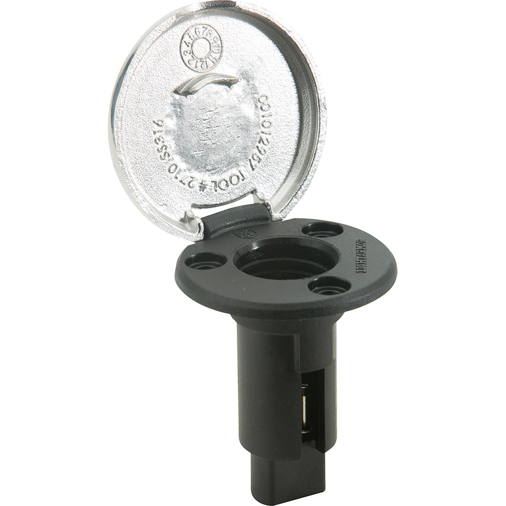 Attwood LightArmor PlugIn Base  3 Pin  Stainless Steel  Round