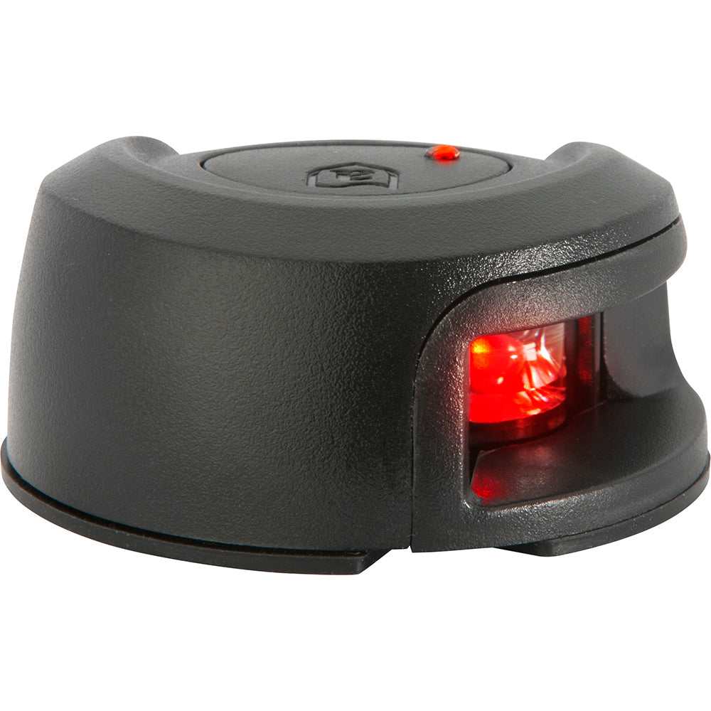 Attwood LightArmor Deck Mount Navigation Light  Black Composite  Port red  2NM
