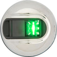 Attwood LightArmor Vertical Surface Mount Navigation Light  Starboard Green  Stainless Steel  2NM