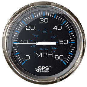 Faria Chesepeake Black 4 Studded Speedometer  60MPH GPS