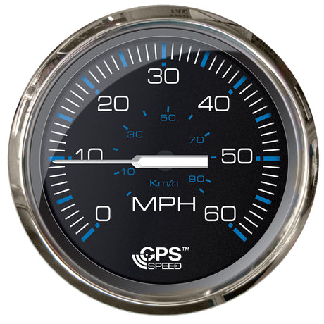 Faria Chesepeake Black 4 Studded Speedometer  60MPH GPS