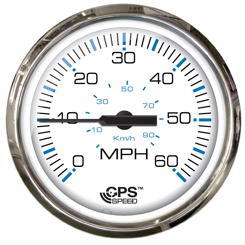 Faria Chesapeake White SS 4 Studded Speedometer  60MPH GPS
