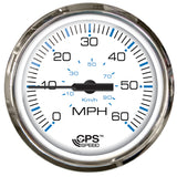 Faria Chesapeake White SS 4 Studded Speedometer  60MPH GPS