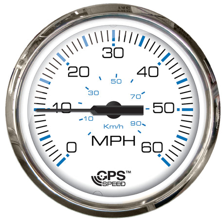 Faria Chesapeake White SS 4 Studded Speedometer  60MPH GPS