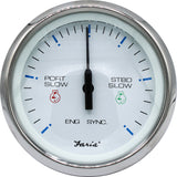 Faria 4 Chesapeake SS White Engine Synchronizer  Dual Gas  Var Ratio Alt Diesel