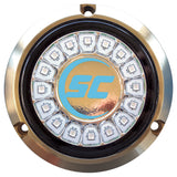 ShadowCaster Bimini Blue Single Color Underwater Light  16 LEDs  Bronze