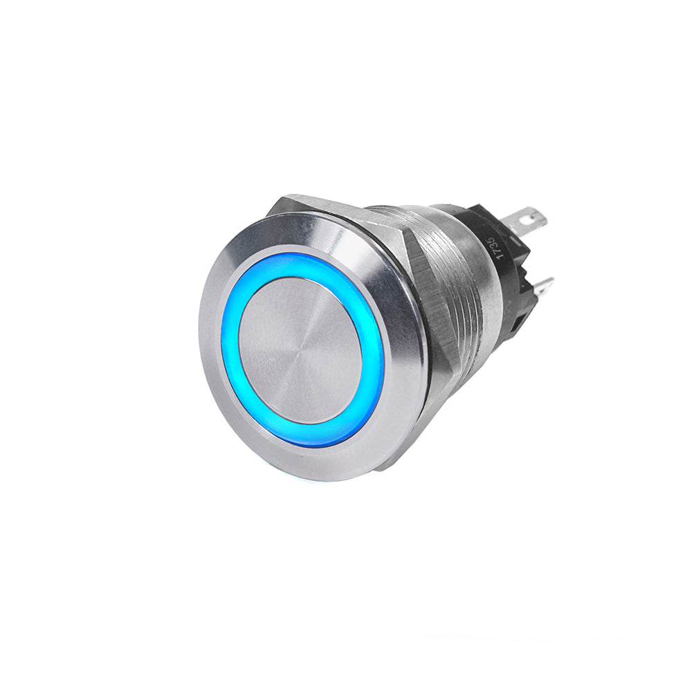 Blue Sea 4160 SS Push Button Switch  OffOn  Blue  10A