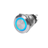 Blue Sea 4161 SS Push Button Switch  OffOn  Blue  10A