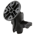 RAM Mount Composite 1 Ball Short Length Double Socket Arm w25 Round Base Including AMPs Hole Pattern