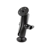 RAM Mount D Size 225 Ball Mount w2  368 Round Plate  Medium Length Double Socket Arm