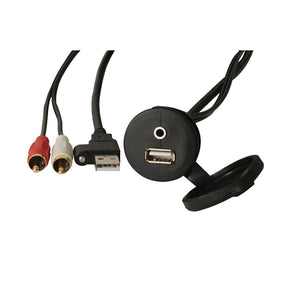 Fusion MSCBUUSB35 Panel Mount USB  35mm Headphone Jack