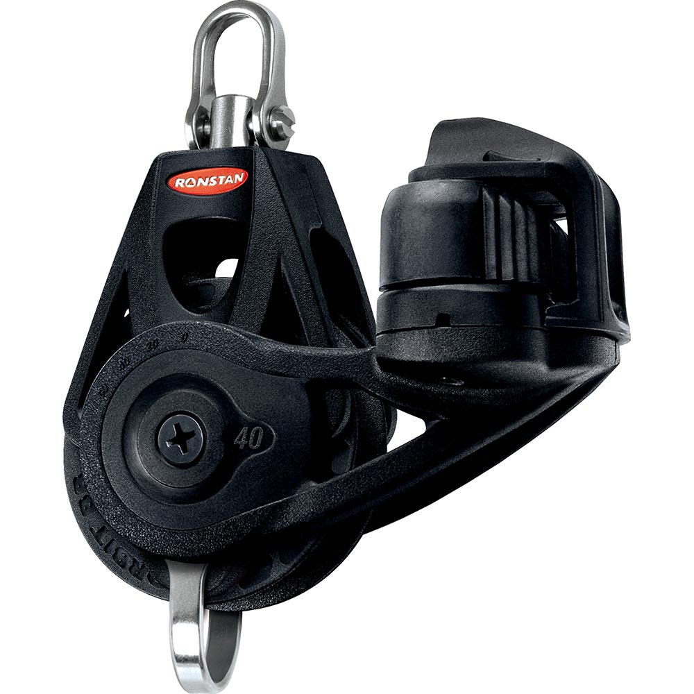 Ronstan Series 40 Ball Bearing Orbit Block  Single  Becket  Cleat  Swivel Head