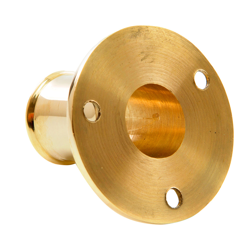 Whitecap TopMounted Flag Pole Socket Polished Brass  34 ID