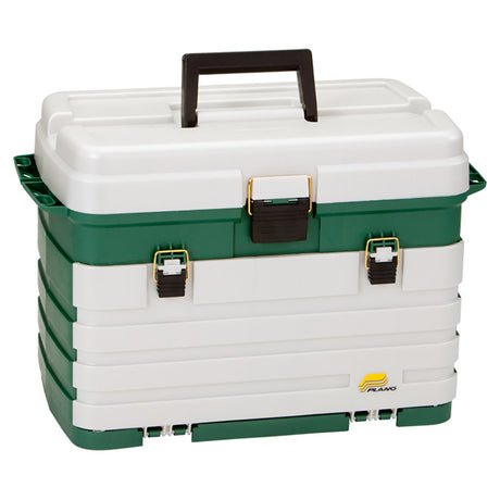 Plano 4Drawer Tackle Box  Green MetallicSilver