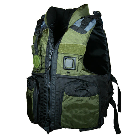 First Watch AV800 Four Pocket Flotation Vest  OD Green  Large to XL