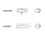 RIGID Industries SRQ PRO Back Light Kit  Flush Mount Diffused  Pair  Black