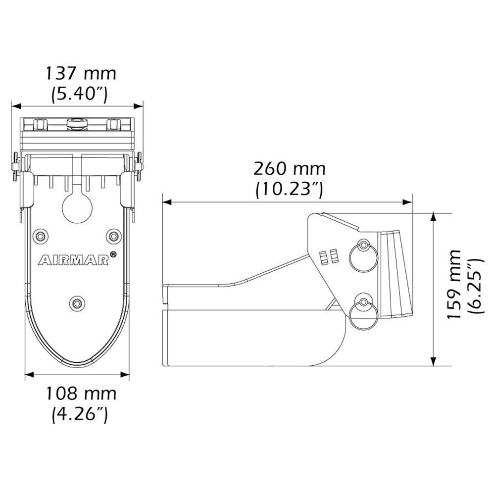 Airmar TM185CHW High Frequency Wide Beam CHIRP Transom Mount 14Pin Transducer fHumminbird
