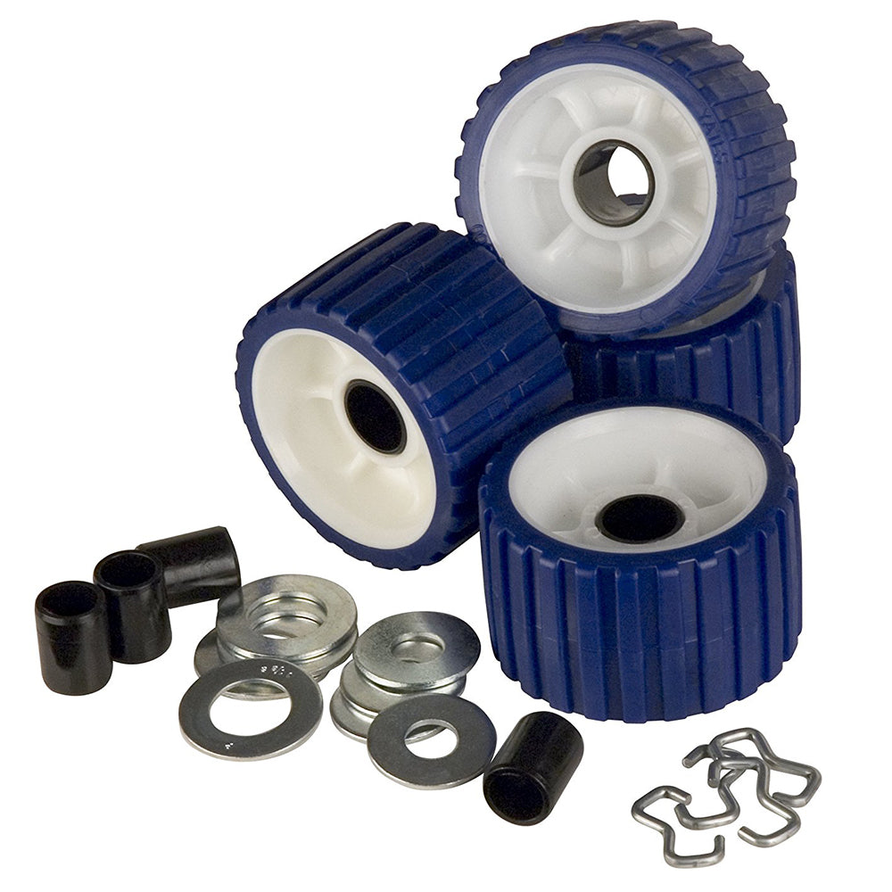 CE Smith Ribbed Roller Replacement Kit  4Pack  Blue