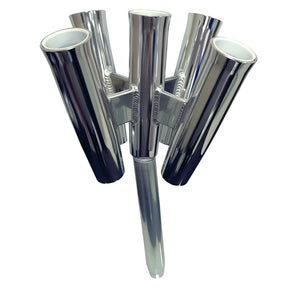 Tigress Five Rod Cluster  Bent Butt  Polished Aluminum