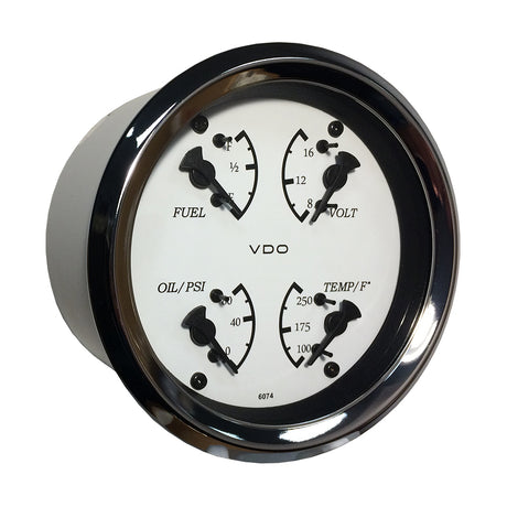 VDO Cockpit Marine 85mm 338 4 in 1 Gauge  White DialBezel
