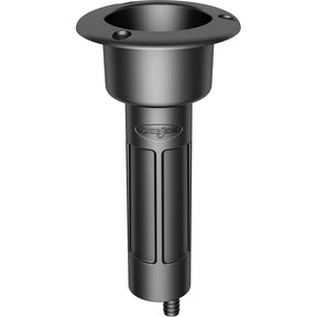 Mate Series Plastic 0 Rod  Cup Holder  Drain  Round Top  Black