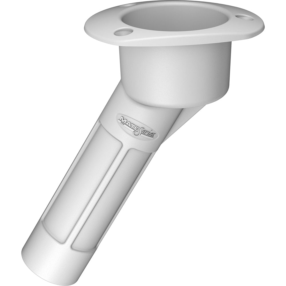 Mate Series Plastic 30 Rod  Cup Holder  Open  Oval Top  White