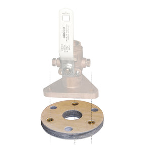 GROCO Backing Block f34  1 Seacocks