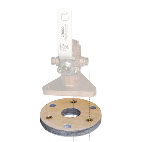 GROCO Backing Block f34  1 Seacocks