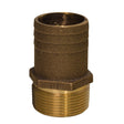 GROCO 114 NPT x 112 Bronze Full Flow Pipe to Hose Straight Fitting