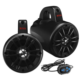 Boss Audio 4 BM40AMPBT Amplified Waketower Speakers  Matte Black  500W