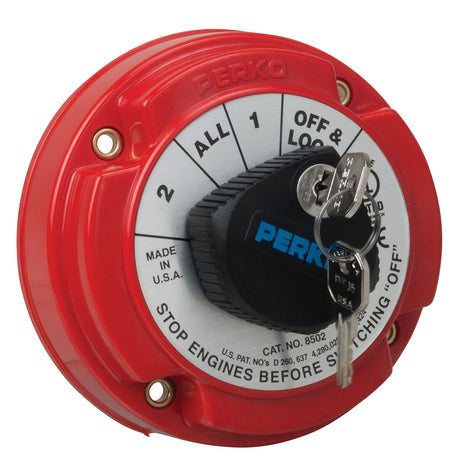 Perko Medium Duty Battery Selector Switch wKey Lock