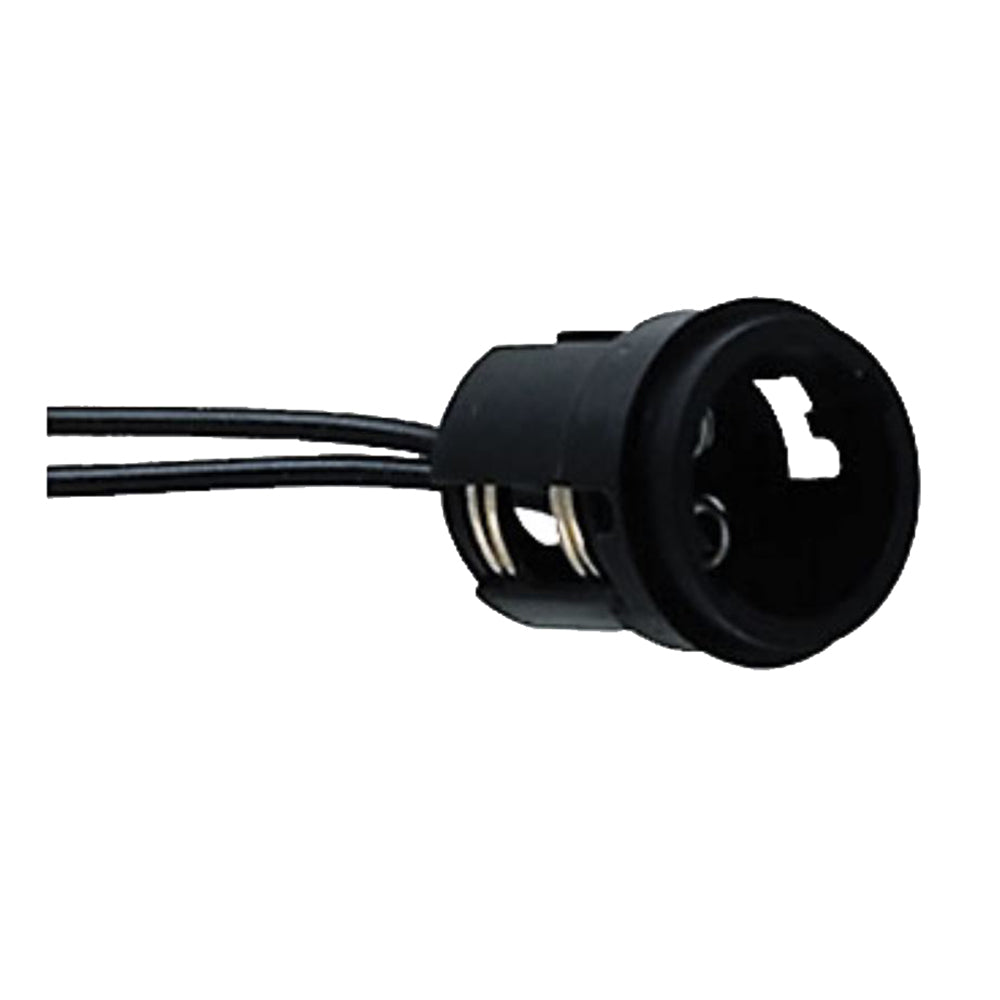 Perko Double Contact Bayonet Socket  Black Polymer w10 Pigtail