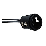 Perko Double Contact Bayonet Socket  Black Polymer w10 Pigtail