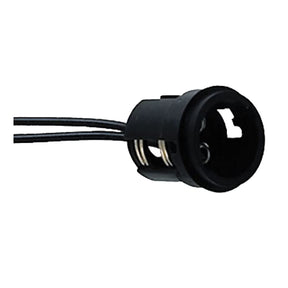 Perko Double Contact Bayonet Socket  Black Polymer w10 Pigtail