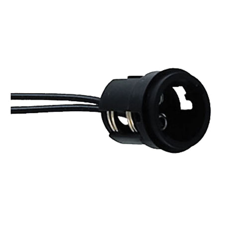 Perko Double Contact Bayonet Socket  Black Polymer w10 Pigtail