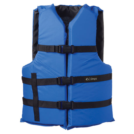 Onyx Nylon General Purpose Life Jacket  Adult Oversize  Blue